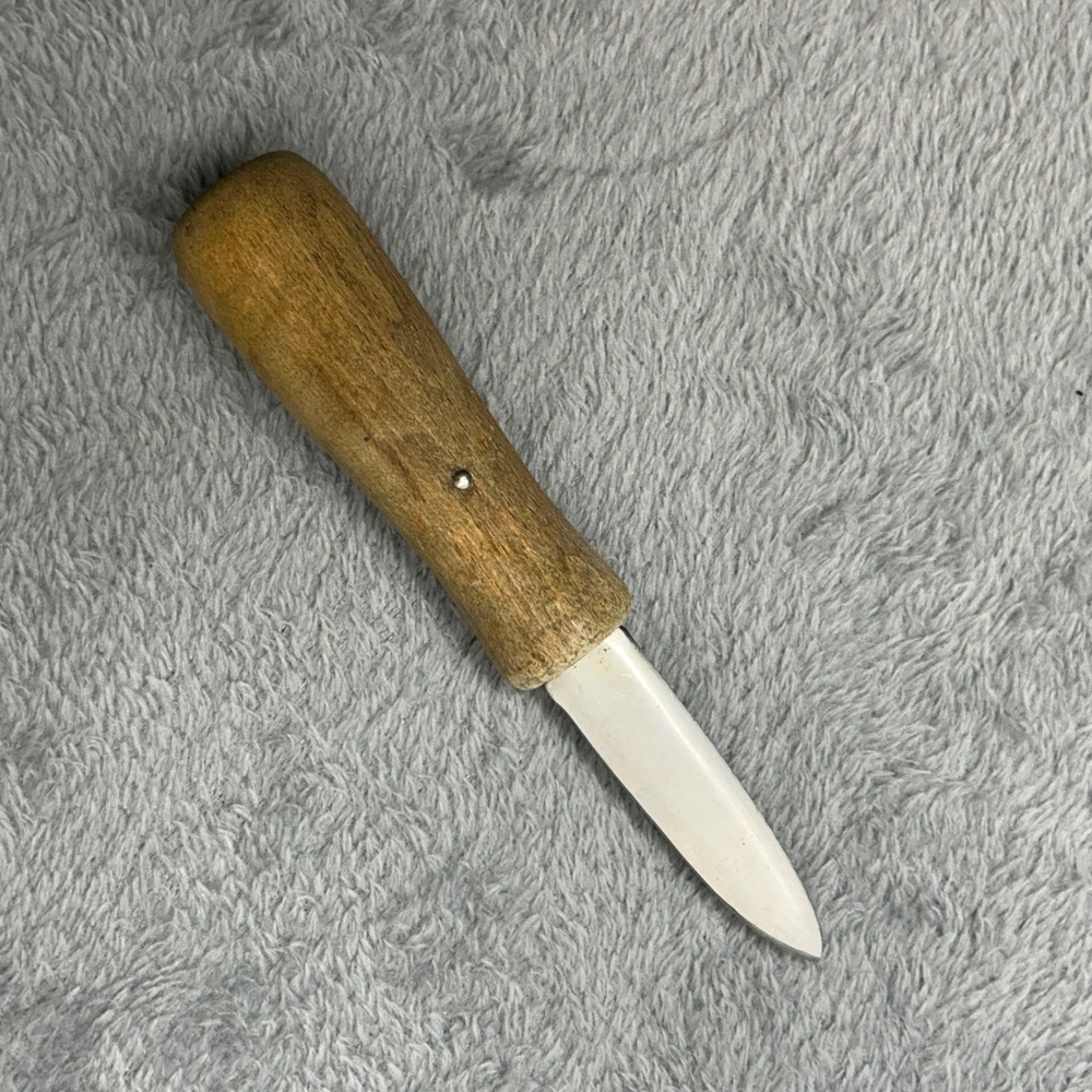 Serco Stainless Steel Oyster Knife Wood Handle Japan 53375 Vintage Shucker